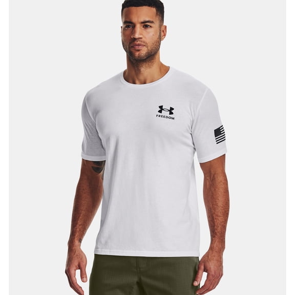 Under Armour 1370816100MD Freedom Flag Camo Mens Size Medium White T-Shirt