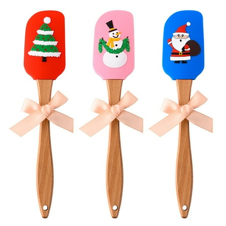 

Windfall Silicone Spatula For Cooking & Baking Christmas Gift Santa Claus Snowman Kitchen Baking Tool Gift