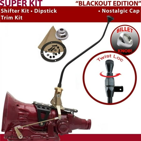 American Shifter TH350 Shifter Kit Black 23 in. Swan Trim Kit Dipstick for F66FE