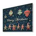 thumbnail image 1 of Design Art - Merry Christmas Dancing Elf Children and Snow Flakes, 1 of 5