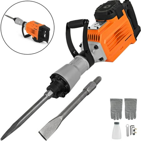 

VEVOR Electric Demolition Jack Hammer Concrete Breaker 3600W Electric Demolition Hammer 1400RPM Heavy Duty Jack Hammer with Bull Point Flat Chisel (3600W)