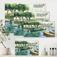 thumbnail image 4 of Designart Boats In Green Spring Canvas Wall Art, 4 of 4