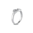 thumbnail image 2 of Gem & Harmony Infinity Sterling Silver Ring with Accent Diamonds for Women, 2 of 6