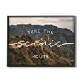 thumbnail image 4 of Stupell Industries Take Scenic Route Phrase Mountain Road Landscape Landscape Painting Black Framed Art Print Wall Art, 24 x 30, 4 of 4