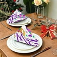 thumbnail image 3 of Dreamtimes Mardi Gras Cloth Napkins Set of 6, Oversized Washable Reusable Polyester Dinner Table Napkins for Family, Restaurant, Party Decor, 20 x 20 Inch, 3 of 7