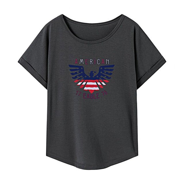 Camiseta para mujer verano transpirable cuello redondo camisa para playa calle viaje trabajo M
