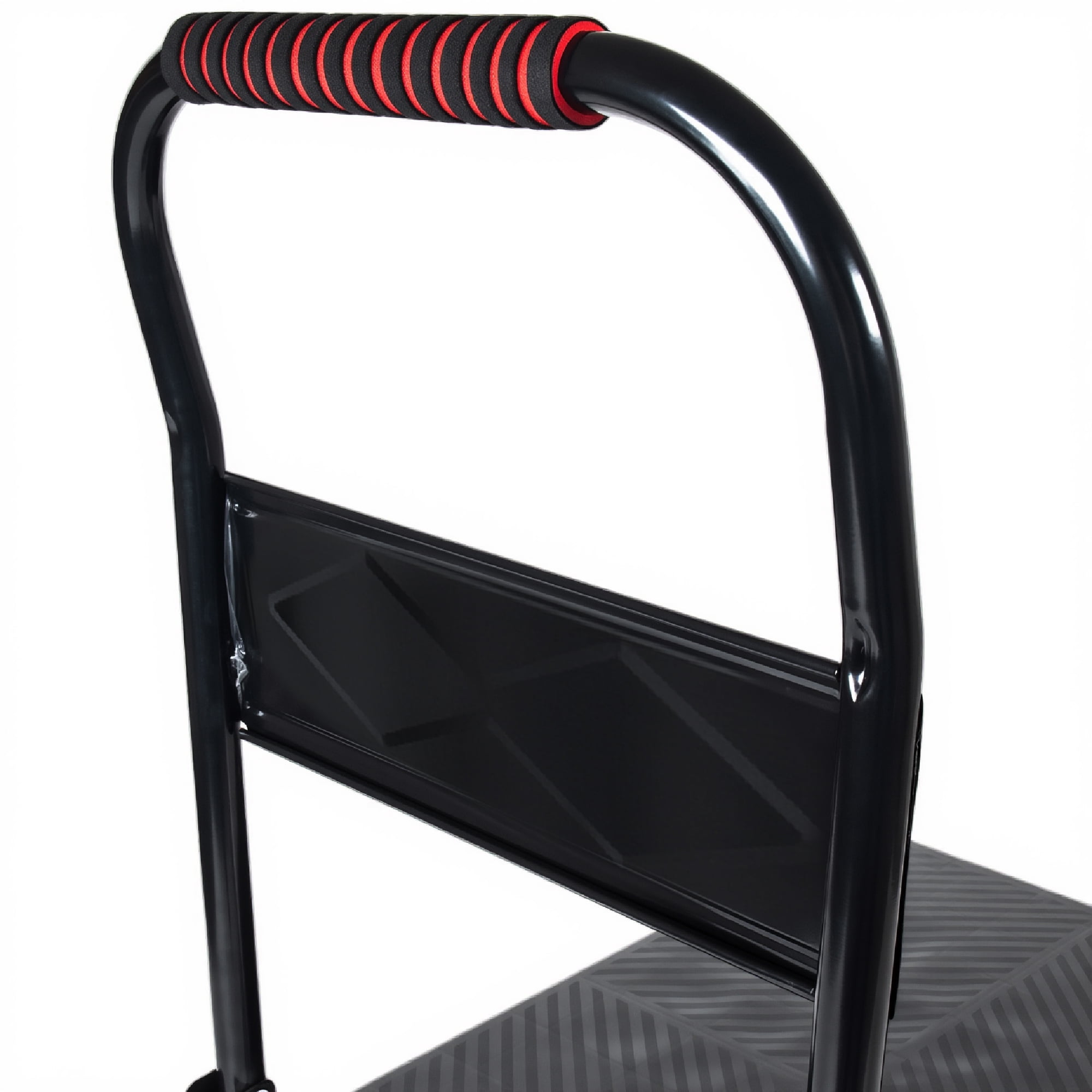 Foldable Platform Truck Dolly, 330lbs Heavy‑Duty Push Handcart with 4'' TPR 360° Silent Swivel Wheels & 4 Steel Load‑Bearing Beams for Warehouse Garage Home Moving