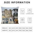 thumbnail image 5 of Cute Dogs Pillow Cover Animals Funny Curious Cartoon Dogs Lover Colorful Decorative Pillow Case Home Decor Square Pillowcase, 5 of 5