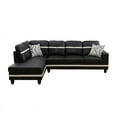 thumbnail image 6 of Star Home Living Corp Ben Faux Leather Left Sectional Sofa in Black/White, 6 of 9
