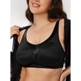 thumbnail image 4 of Deyllo Women Plus Size Bras Full Coverage Bra Smooth Unlined Underwire Comfort Everyday Black Bra 38B, 4 of 4