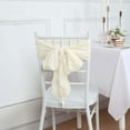 thumbnail image 3 of Efavormart 5 Pack | Cream Gauze Cheesecloth Boho Chair Sashes - 16" X 88", 3 of 10