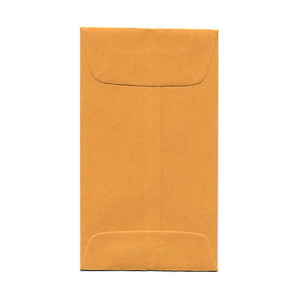 JAM 3 Coin Envelopes, 2.5x4.25, 1000/Carton, Brown Kraft Manila