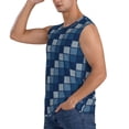 thumbnail image 3 of Fotbe Men's Pixel Grid Print Men's Sleeveless Muscle Tank Tops Casual T-Shirts for Gym Workout Beach-Small, 3 of 8