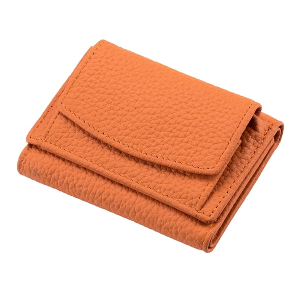 Cartera de piel con bloqueo RFID para mujer - Diseño minifino con ranuras para tarjetas y monedero con cremallera, piel de vacuno plena flor, tamaño pequeño (10 x 7 x 3 cm)