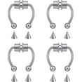 thumbnail image 1 of Magnetic Diaphragm Nose Rings Stainless Steel Horseshoe Nose Rings, 1 of 5