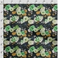 thumbnail image 3 of Soimoi Watercolor Floral Print, Silk Fabric, Decor Sewing Fabric by The Yard 42 Inch Wide,Decorative Fabric for Shirts Suits Ties, Black, 3 of 5