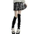 thumbnail image 3 of Gureui  Harajuku Japanese Leg Warmers Women Gothic Knit Long Socks Leggings Gaiters Knee Goth Winter Cuff Ankle Heap Sock, 3 of 5