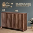thumbnail image 2 of ARKANTOS 60" Sideboard Buffet Cabinet with 4 Ripple-Pattern Doors and Adjustable Shelves, Walunt, 2 of 9