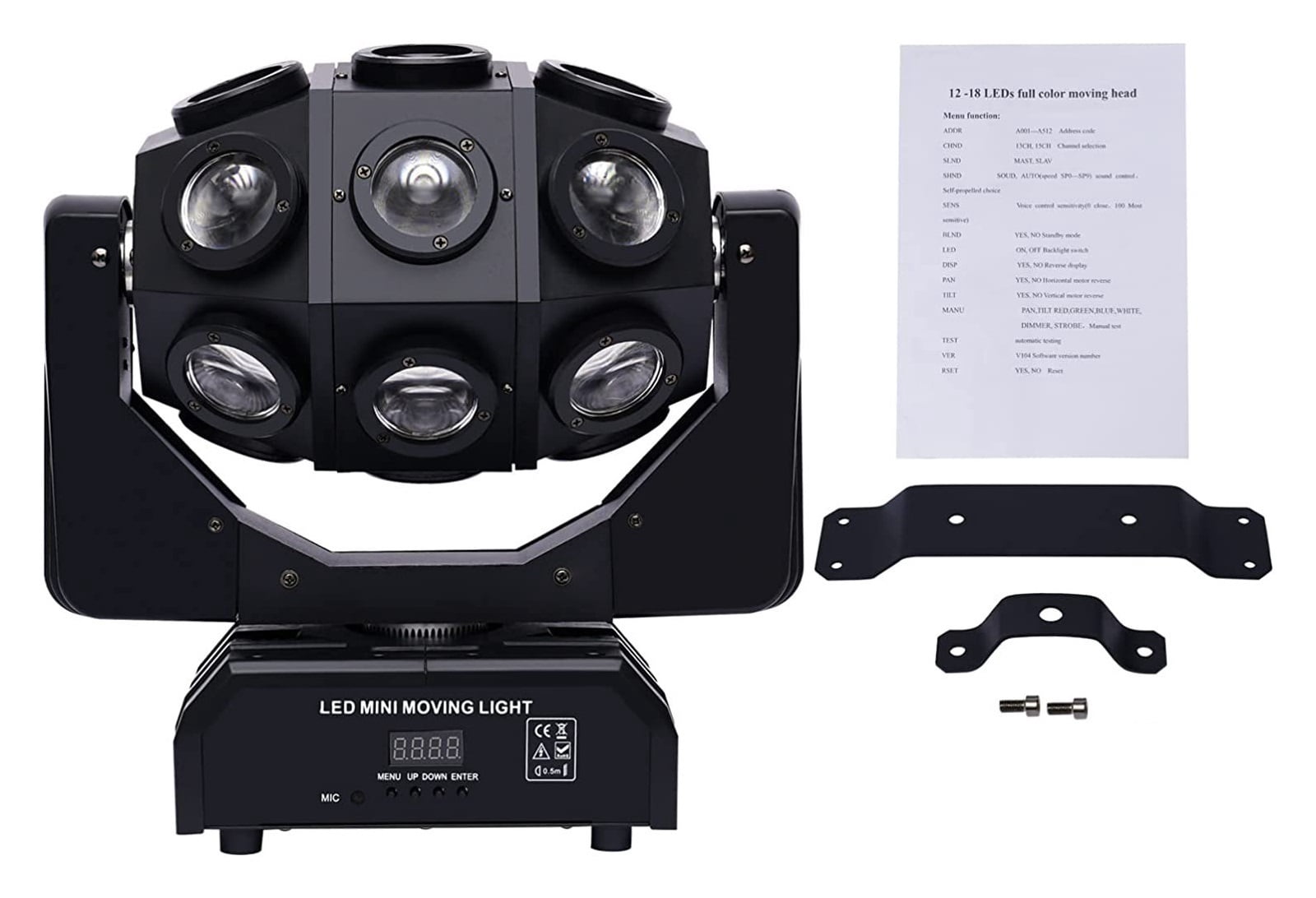 LED Bee Eye Moving Head Light 18X12W RGBW 4in1 Professional Stage Light Whirlwind Par DJ Beam Wash Effect Light Birthday Dance