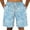 Blue, variant on Men's Fun Shorts Wave 3D Leisure Plus Size Pattern Print Summer Sports Pants