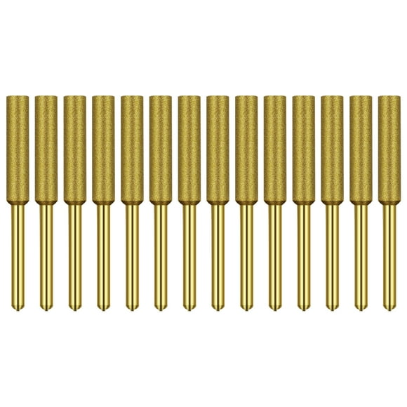 Affûteur de Tronçonneuse à Diamants, Meule Plaquée Titane, Lime pour Pierre, Roues d'Affûtage à Diamants pour Tronçonneuse, Pierre, Bois Bijou, 12 Pcs, 3/16 Po