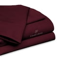thumbnail image 2 of JS Sanders Collection Bed Sheet Set Solid 1000 Thread Count 8" Deep Pocket 100% Egyptian Cotton Premium Collection Sheet Set for Alaskan King Mattress - Wine, 2 of 8