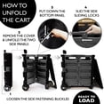 thumbnail image 2 of BAZIC Foldable Utility Cart Portable Rolling Folding Cart 16"x18"x15", w/ Lid Cover, 70 Lbs Capacity, 3-Pack, 2 of 7