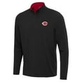 thumbnail image 2 of Men's Antigua  Black Cincinnati Reds Content Quarter-Zip Top, 2 of 3