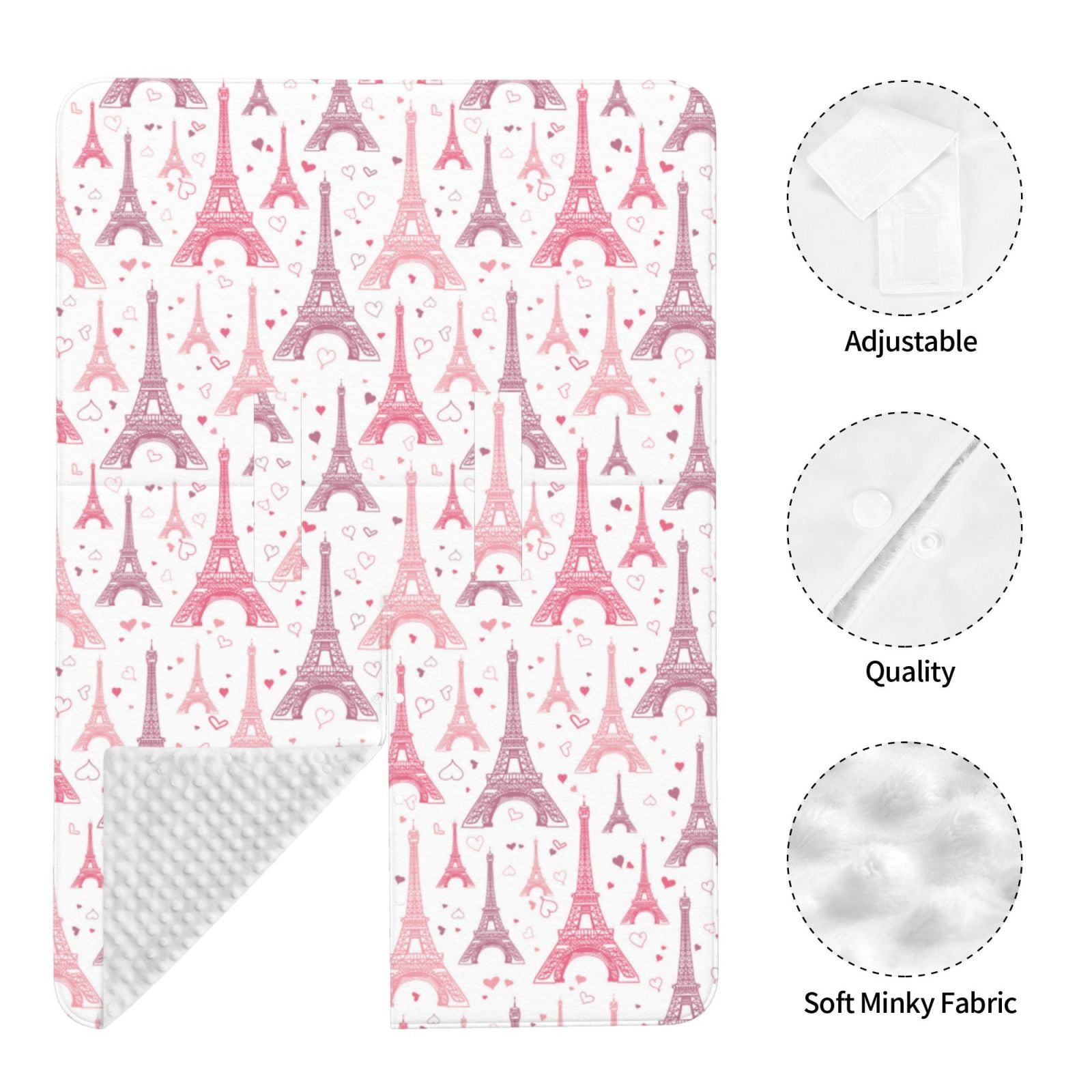 Car Seat Cover Baby - pink Eiffel Towers Breathable Infant Car Seat Cover for Baby Carseat, Lightweight Comfort Baby Essentials Must Haves Newborn Stuff for Girl Boy