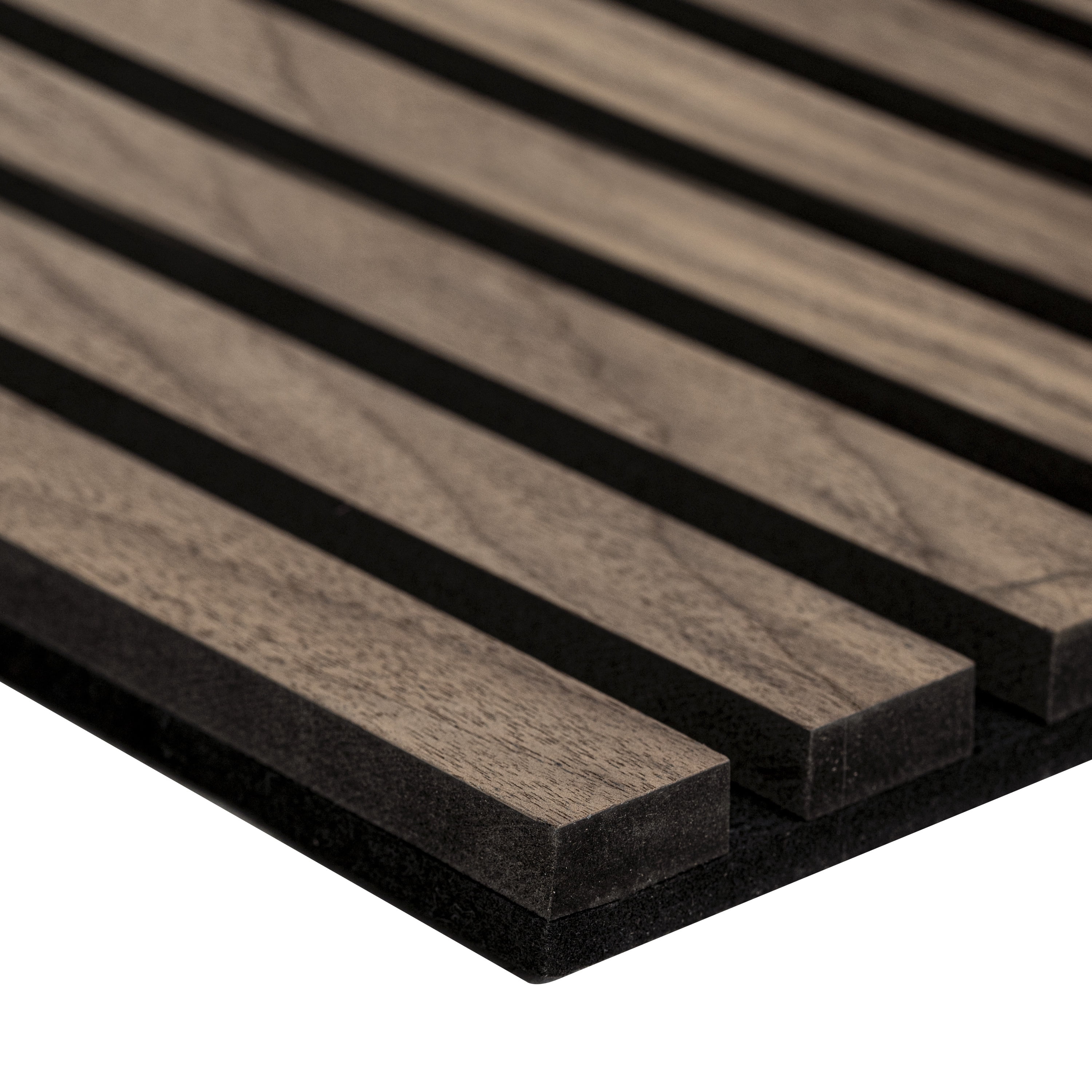 MSI 94.5" x 9.5" 3D Tawny Fluted Wood Slat Acoustic Sound Absorbing Wall Paneling (Set of 4)