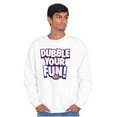 thumbnail image 5 of Dubble Bubble Double Your Fun Logo Sweatshirt for Men or Women Brisco Brands M, 5 of 6