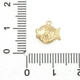 thumbnail image 3 of Brass Pendants golden Fish Charms Real 18K golden Plated 9.5x9.5x5mm Hole: 1mm, 3 of 3