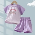 thumbnail image 2 of TOWED22 Baby Boy Clothes Summer Outfits 2PC Short Sleeve Round Neck T-Shirt with Pocket Shorts Set(Purple,8-9 Y), 2 of 8