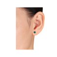 thumbnail image 4 of 1.50 Carat (ctw) Lab-Created Emerald Heart Stud Earrings in Sterling Silver, 4 of 4