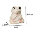 thumbnail image 4 of GROWTH TANK Frog Statue Collectable Decorative Handmade Artwork Tea Pet Ornament for Chinese Sitting, 4 of 9