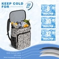 thumbnail image 6 of Travel Cooler Bag - Pioneer Flower Floral Print Pattern Camping Beer Cooler Backpack with Bottle Opener- Waterproof Insulated Picnic Backpacks - Cooler Bag for Beach, 6 of 6
