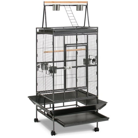 Best Choice Products 68in Durable Bird Cage w/ Long Wooden Perch, Play Area, Feeding Bowls, Doors, and Rolling Wheels - (Best Bird Cage Brands)