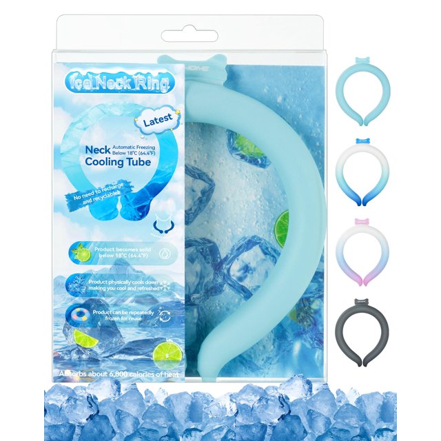 Tubo refrescante para cuello XINHOME, aro de hielo reutilizable
