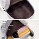 thumbnail image 4 of Mochila bonita, bolso de pana esponjoso estético, estuche para lápices con sonrisa, estuche para bolígrafos (gris, mochila), pana de alta calidad, suave y cómoda, 4 of 5