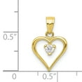 thumbnail image 2 of 10K Yellow Gold CZ Heart Charm, 2 of 2