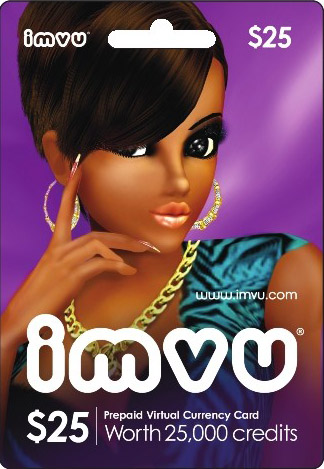 IMVU $25 Prepaid Virtual Currency Card