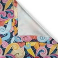 thumbnail image 4 of Ambesonne Pastel Valance Pack of 2, Vivid Spiral Funny Curls, 54"X12", Multicolor, 4 of 5