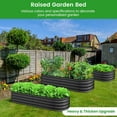 thumbnail image 4 of 2 Pcs 4.5x2x1.5ft Oval Raised Garden Beds, Gray Galvanized Steel Raised Planters, Rust-Resistant Outdoor Metal Raised Boxes with Open Bottom, Tool-Free Assembly Planter Beds, Gray, 4 of 8