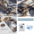 thumbnail image 4 of Blue Brown Blackout Curtains for Bedroom/Living Room, Thermal Insulated Kitchen Curtains, Modern Abstract Art Grommet Darkening Window Treatment Drapes 27.5"x39"x2, 4 of 8