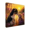 thumbnail image 4 of Canvas Wall Art - Ray Heere 'Cats And Dogs 31' Wall Art for Living Room, Bedroom, or Office Décor by Trademark Fine Art - 35 x 35 Inches, 4 of 4