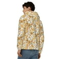 thumbnail image 4 of Honeii Retro 70s 60s Flower Print Hoodies for Men, Pullover & Full Zip, Breathable Zip up Hoodie, Sweatshirt-Large, 4 of 5