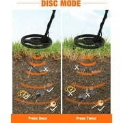 Naipo Metal Detector 3 Modes Black LCD Display Battery Metal Detector 24-45 Adjustable Metal Finder for Adults and Kids, 3 Audio Tone & DISC Modes, Gift