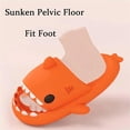 thumbnail image 5 of Cartoon Shark Flip Flops, Non-Slip Thick-Soled Beach Flip Flops, Quick-Drying Funny Pool Sandals, 5 of 5