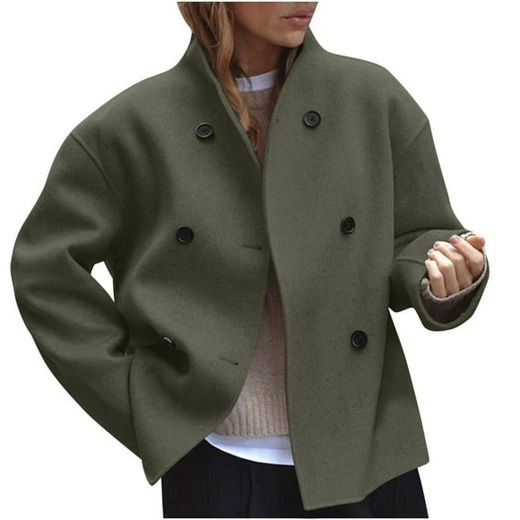 Birdeem Women's Vintage Brown Tweed Jacket, Solid Color Winter Coat, Jackets for Women, Winter Jackets for Women