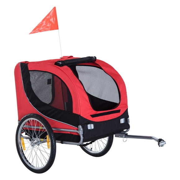 CoSoTower Pet Bike Trailer Bike Cart Bicycle Dog Cat Travel Carrier Foldable Red